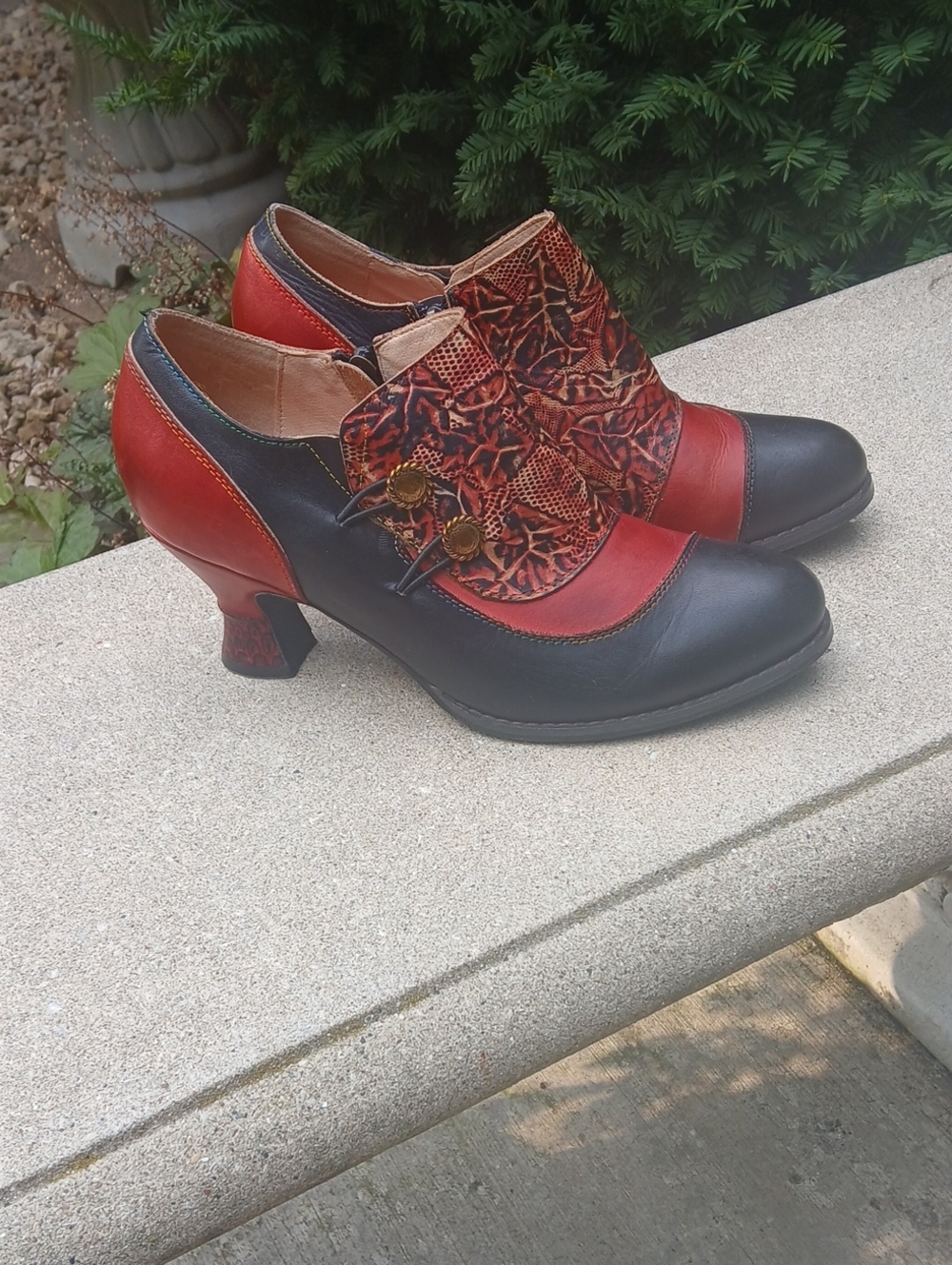L'Artiste by Spring Step "Photia" Leather Ankle Bootie Sz40(9) French Steampunk
